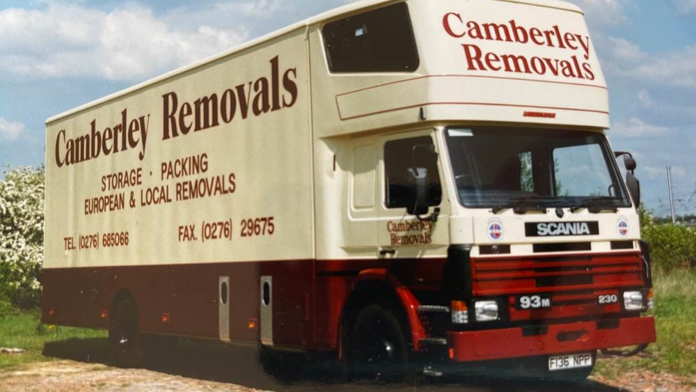 1980s Camberley Removals moving lorry