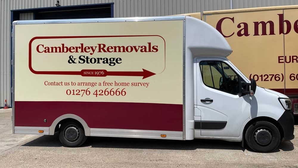 New Camberley Removals van with logo