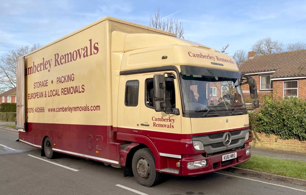 Camberley Removals lorry being loaded