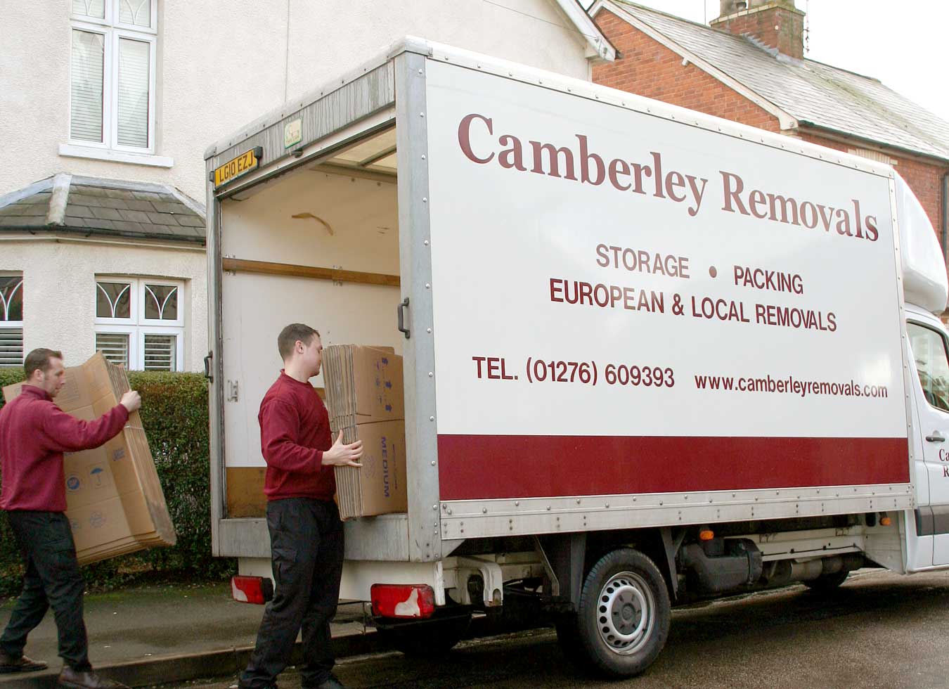 Small van moving house